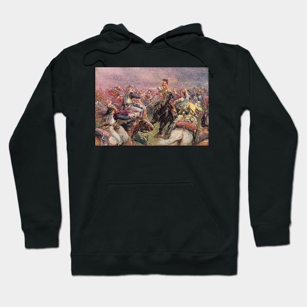 Charge of The Heavy Brigade Waterloo 1815 Hoodie by artfromthepast